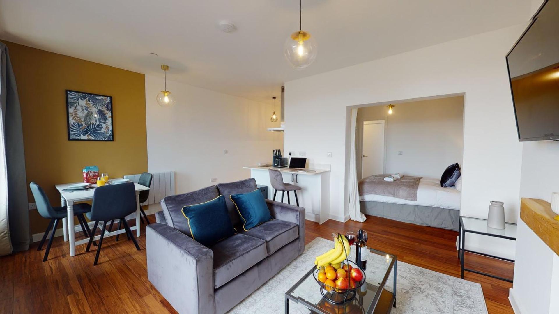 Studio Apartment With 65" Smart Tv Newport  Dış mekan fotoğraf